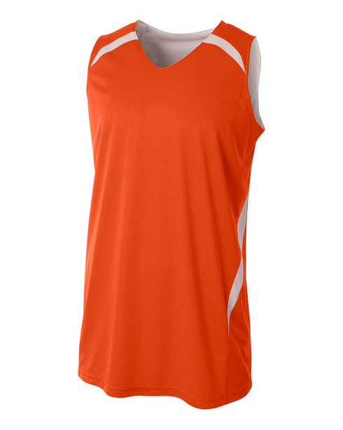 A4 Double Double Reversible Jersey (N2372), Color 'Orange/White'