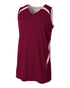 A4 Youth Double Double Reversible Jersey (NB2372), Color 'Maroon/White'