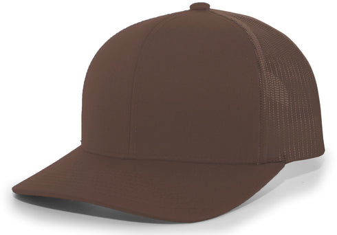 Pacific Headwear Trucker Snapback Cap (104C), Color 'Brown'