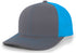 Pacific Headwear Trucker Snapback Cap (104C), Color 'GraphiteNeonBlueGraphite'