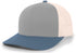 Pacific Headwear Trucker Snapback Cap (104C), Color 'HeatherGreyBeigeOceanBlue'