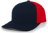 Pacific Headwear Trucker Snapback Cap (104C), Color 'NavyRedNavy'
