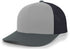 Pacific Headwear Trucker Snapback Cap (104C), Color 'HeatherGreyLtCharcoalLtCharcoal'