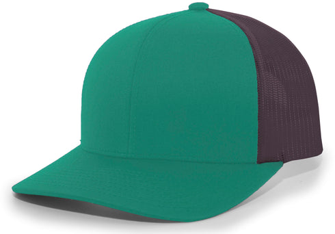 Pacific Headwear Trucker Snapback Cap (104C), Color 'JaguarTealCharcoalJaguarTeal'