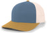 Pacific Headwear Trucker Snapback Cap (104C), Color 'OceanBlueBeigeAmberGold'