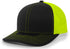 Pacific Headwear Trucker Snapback Cap (104C), Color 'BlackNeonYellowBlack'