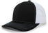 Pacific Headwear Contrast Stitch Trucker Snapback (104S), Color 'BlackWhiteBlack'