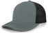 Pacific Headwear Contrast Stitch Trucker Snapback (104S), Color 'GraphiteBlackGraphite'