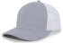 Pacific Headwear Contrast Stitch Trucker Snapback (104S), Color 'HeatherGreyWhiteHeatherGrey'