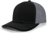 Pacific Headwear Contrast Stitch Trucker Snapback (104S), Color 'BlackGraphiteBlack'