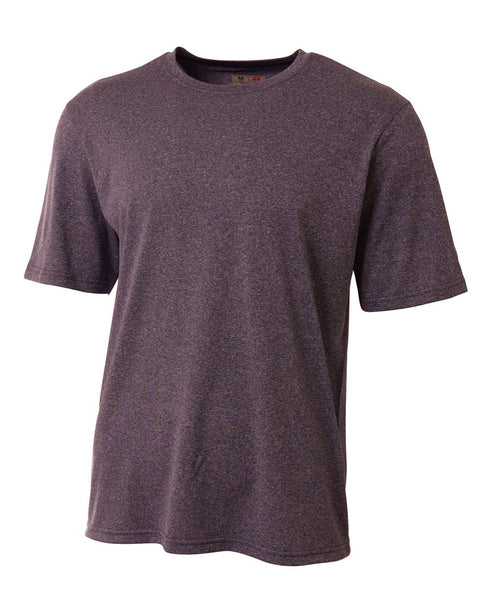 A4 Youth Topflight Heather Tee (NB3381), Color 'Navy'