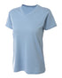 A4 Women's Topflight Heather Tee (NW3381), Color 'Light Blue'