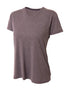 A4 Women's Topflight Heather Tee (NW3381), Color 'Navy'