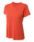 A4 Women's Topflight Heather Tee (NW3381), Color 'Scarlet'