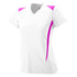 Augusta Sportswear Ladies Premier Jersey (1055-C), Color 'White/Power Pink'