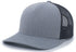 Pacific Headwear 5-Panel Trucker Snapback Cap (105C), Color 'HeatherGreyLtCharcoal'