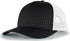 Pacific Headwear Perforated 5-Panel Trucker Snapback Cap (105P), Color 'BlackWhiteBlack'