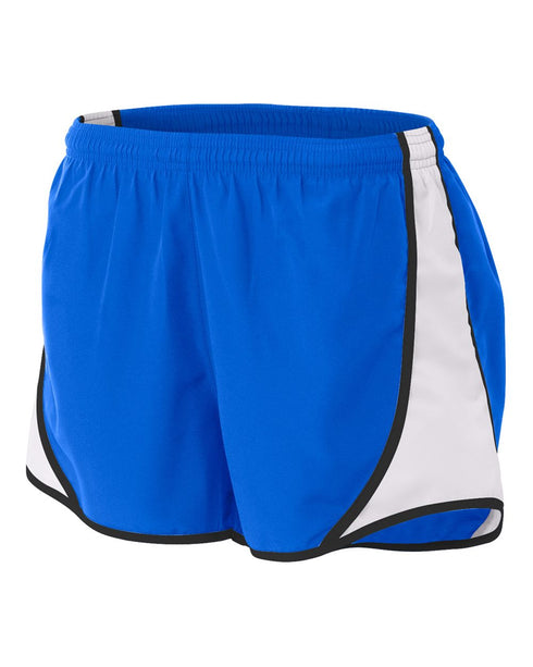 A4 Womens 3" Speed Short (NW5341), Color 'Royal/White'