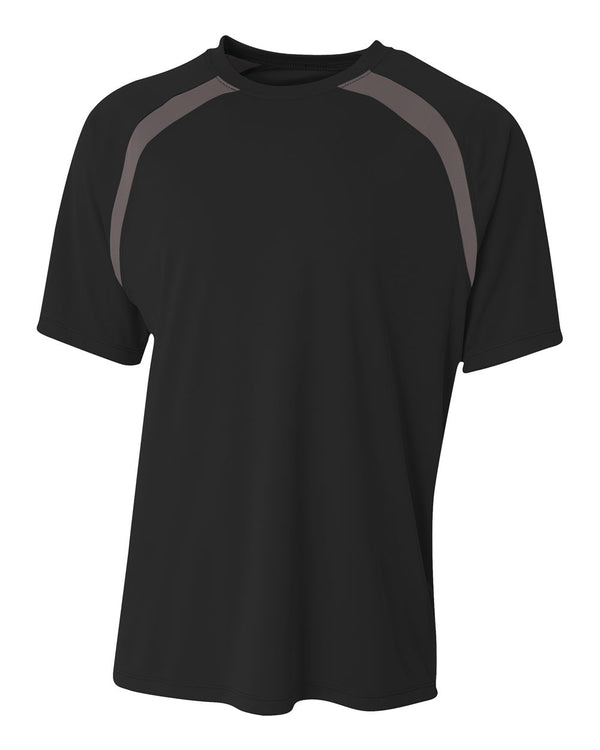 A4 Spartan Short Sleeve Color Block Crew