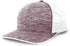 Pacific Headwear Aggressive Heather Trucker Snapback Cap (106C), Color 'MaroonHeatherWhiteMaroonHeather'