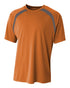 A4 Youth Spartan Short Sleeve Color Block Crew (NB3001), Color 'Orange/Graphite'