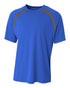A4 Youth Spartan Short Sleeve Color Block Crew (NB3001), Color 'Royal/Graphite'