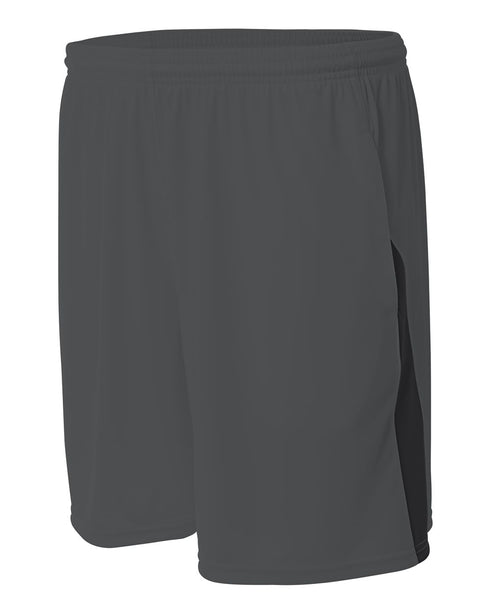 A4 Pocketed Color Block Short (N5005), Color 'Graphite/Black'