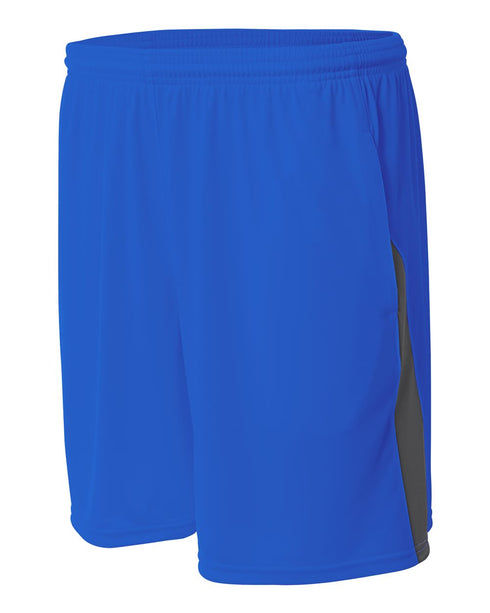 A4 Pocketed Color Block Short (N5005), Color 'Royal/Graphite'