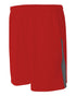 A4 Pocketed Color Block Short (N5005), Color 'Scarlet/Graphite'