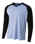 A4 Long Sleeve Strike (N3374), Color 'Light Blue/Black'