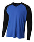 A4 Long Sleeve Strike (N3374), Color 'Royal/Black'