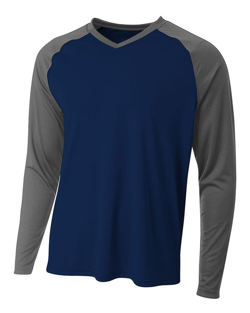 A4 Long Sleeve Strike (N3374), Color 'Navy/Graphite'