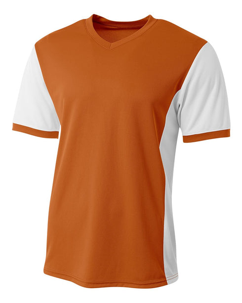 A4 Premier Soccer Jersey (N3017), Color 'Orange/White'