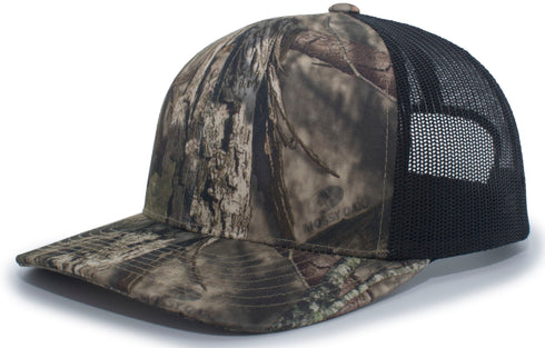 Pacific Headwear Camo Snapback Trucker Cap (108C), Color 'BreakUpCountryBlackBreakUpCountry'