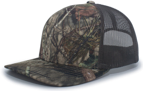 Pacific Headwear Camo Snapback Trucker Cap (108C), Color 'BreakUpCountryChocolateBreakUpCountry'