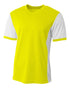 A4 Premier Soccer Jersey (N3017), Color 'Safety Yellow / White'