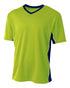 A4 Liga Soccer Jersey (N3018), Color 'Lime / Navy'