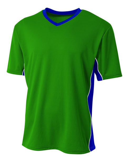 A4 Liga Soccer Jersey (N3018), Color 'Kelly / Royal'
