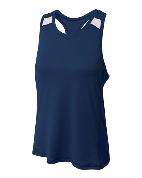 A4 The Bolt Singlet (NW2014), Color 'Navy/White'