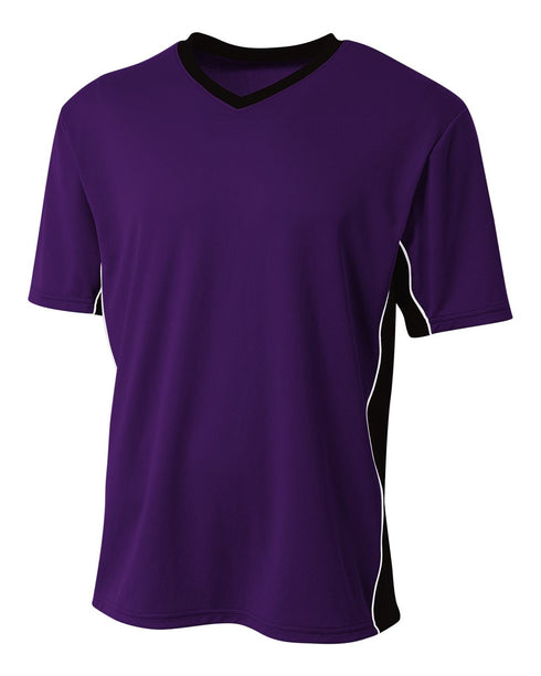 A4 Liga Soccer Jersey (N3018), Color 'Purple/Black'
