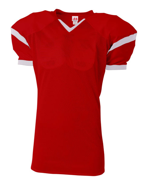 A4 The Rollout Football Jersey (NB4265), Color 'Scarlet/White'