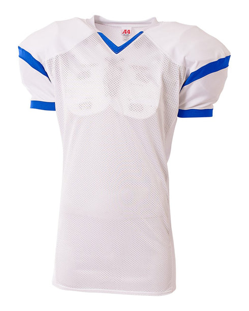 A4 The Rollout Football Jersey (NB4265), Color 'White/Royal'
