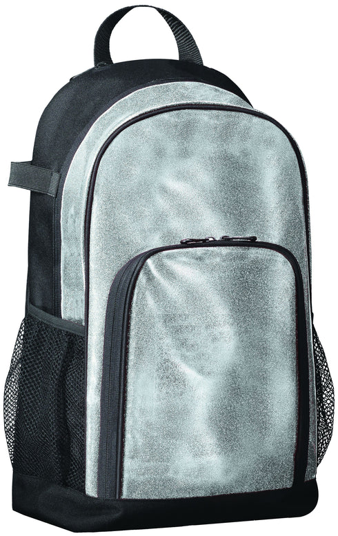 Augusta Sportswear All Out Glitter Backpack (1106), Color 'Silver Glitter/Black'