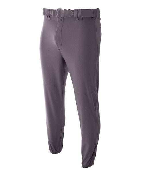 A4 Pro Style Elastic Bottom Baseball Pant (N6178), Color 'Graphite'