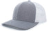 Pacific Headwear Heather Trucker Snapback Cap (110C), Color 'GreyHeatherWhiteGreyHeather'