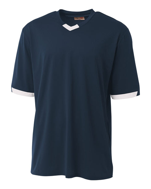 A4 The Stretch Pro - Mesh Baseball Jersey (N3011), Color 'Navy/White'