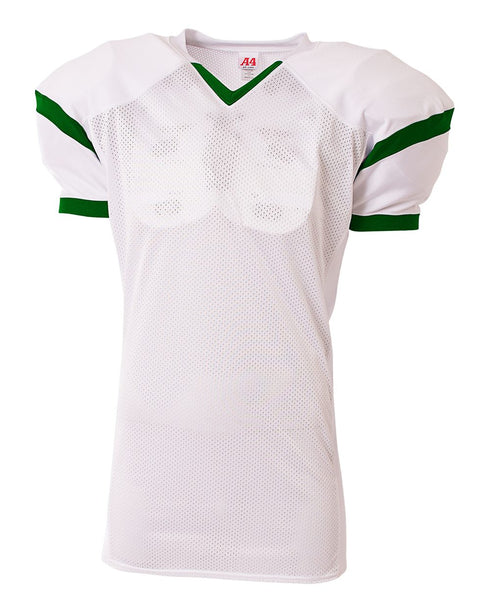 A4 The Rollout Football Jersey (NB4265), Color 'White/Forest'