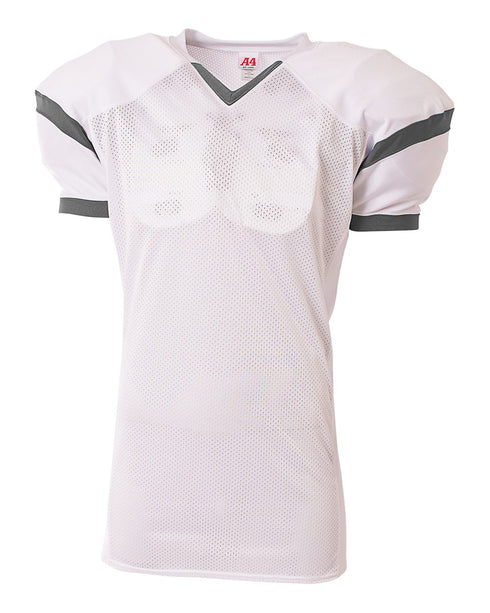 A4 The Rollout Football Jersey (NB4265), Color 'White/Graphite'