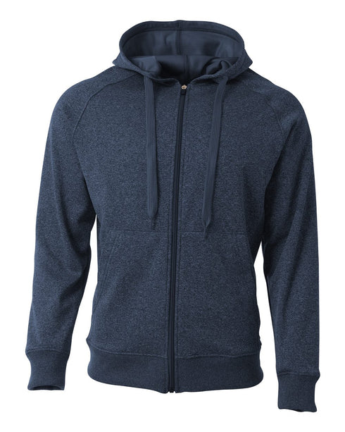 A4 Agility Tech Fleece Hoodie (N4001), Color 'Navy/Heather'