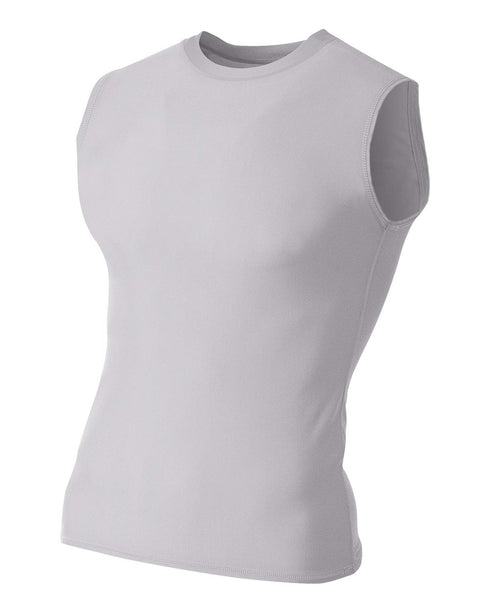 A4 Youth Compression Muscle Tee (NB2306), Color 'Silver'